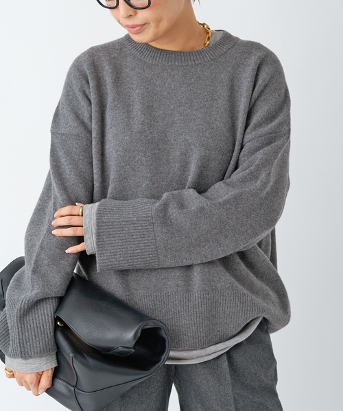 「Deuxieme Classe」 長袖ニット FREE ベージュ レディース_画像9