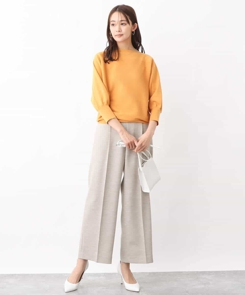 「MK MICHEL KLEIN」 7分袖ニット 38 ブルー レディース_画像4