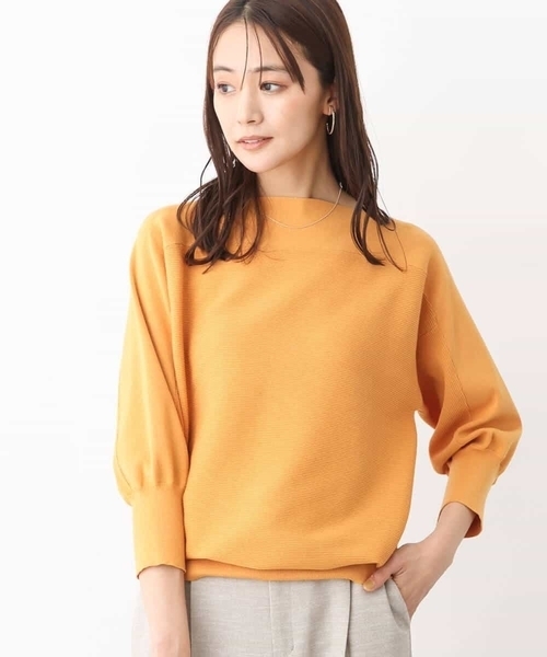 「MK MICHEL KLEIN」 7分袖ニット 38 ブルー レディース_画像8