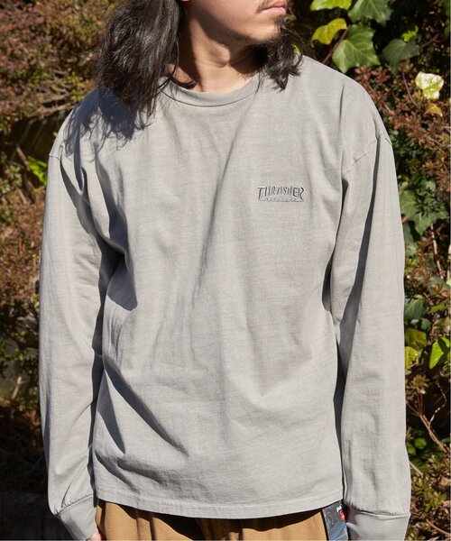 THRASHER（スラッシャー） tシャツ ピグメントプリントロンT メンズ