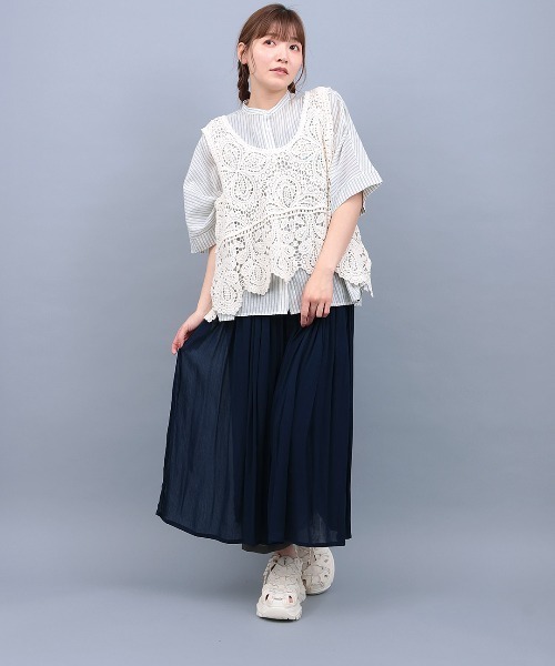 【taka11様】nestRobe 刺繍レース ベスト ジレ ブラック チチカカ（TITICACA） ベスト ジレ クロシェレースベスト レディース