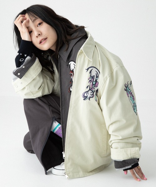 TXA ブルゾン アウター 田中かえ Embroidery Jacket メンズ レディース