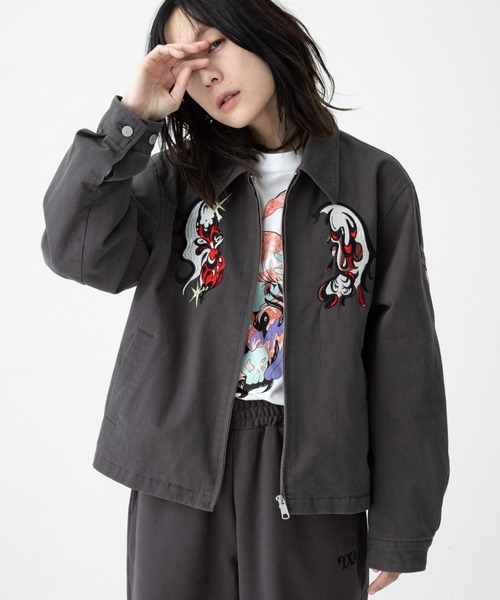 TXA ブルゾン アウター 田中かえ Embroidery Jacket メンズ レディース