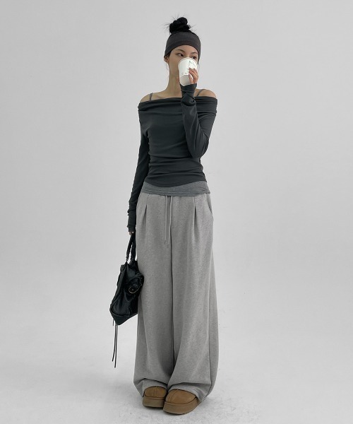 「BLACKUP」 スウェットパンツ ONESIZE ブラック レディース_画像2