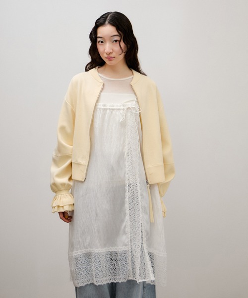 ADAM ET ROPE'（アダムエロペ） カーディガン ダブルニットジップ