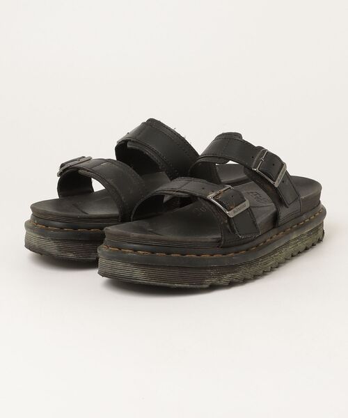 【美品】Dr. Martens 厚底サンダル ブラック　UK7インチ Dr.Martens（ドクターマーチン） フラットサンダル UK7 ブラック