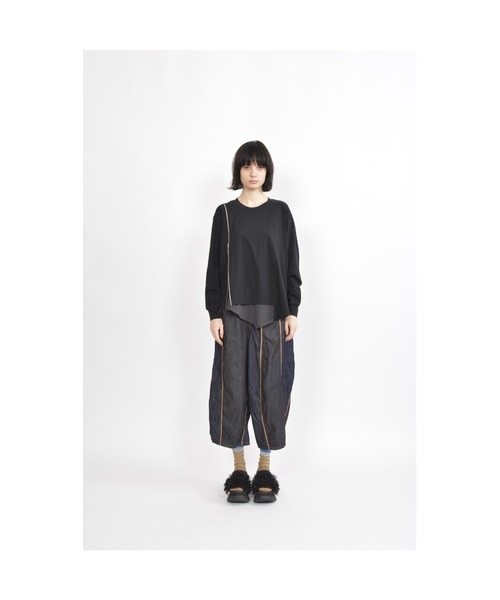 「gomme」 長袖カットソー MEDIUM チャコールグレー レディースの画像
