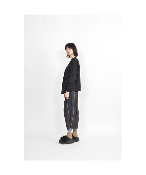 「gomme」 長袖カットソー MEDIUM チャコールグレー レディースの画像