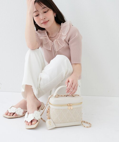 natural couture サンダル 「MARY QUANTコラボ」デイジーモチーフ