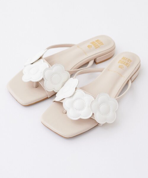 natural couture サンダル 「MARY QUANTコラボ」デイジーモチーフ