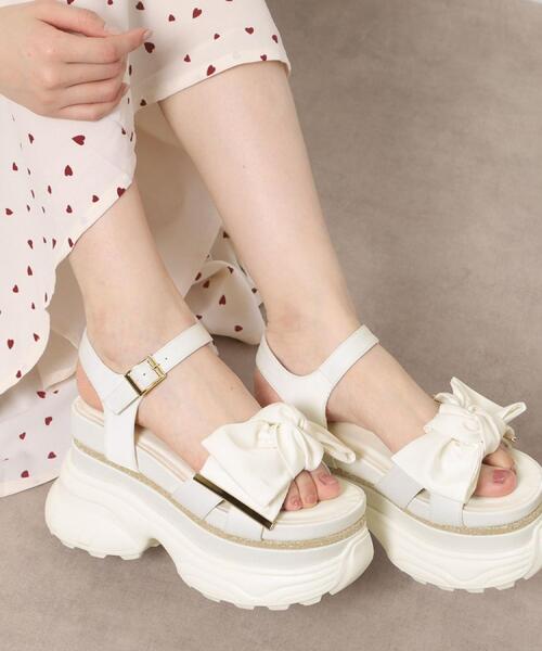 サンダル 「SPORTS SANDAL COLLECTION」グリッターラインリボンスポサン レディースの画像
