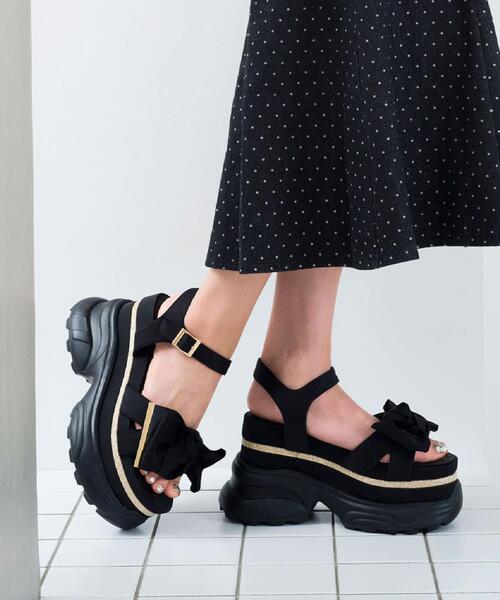 サンダル 「SPORTS SANDAL COLLECTION」グリッターラインリボンスポサン レディースの画像