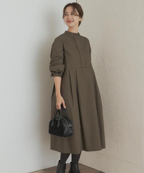 「URBAN RESEARCH DOORS」 7分袖ワンピース MEDIUM ブラウン系その他 レディースの画像