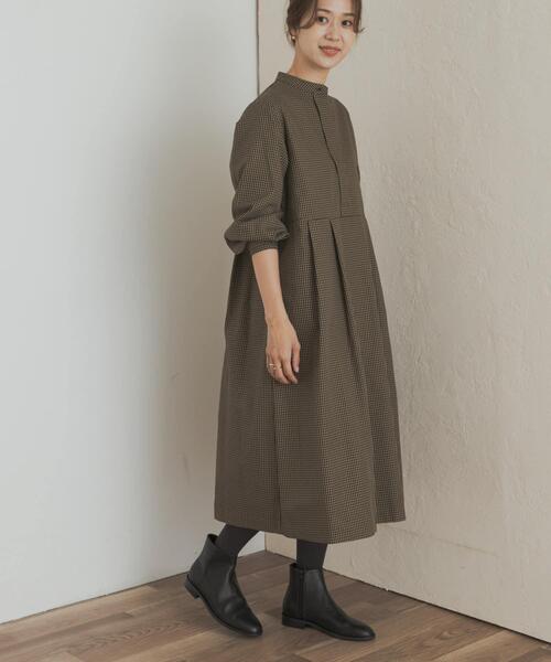 「URBAN RESEARCH DOORS」 7分袖ワンピース MEDIUM ブラウン系その他 レディースの画像