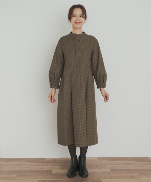 「URBAN RESEARCH DOORS」 7分袖ワンピース MEDIUM ブラウン系その他 レディースの画像