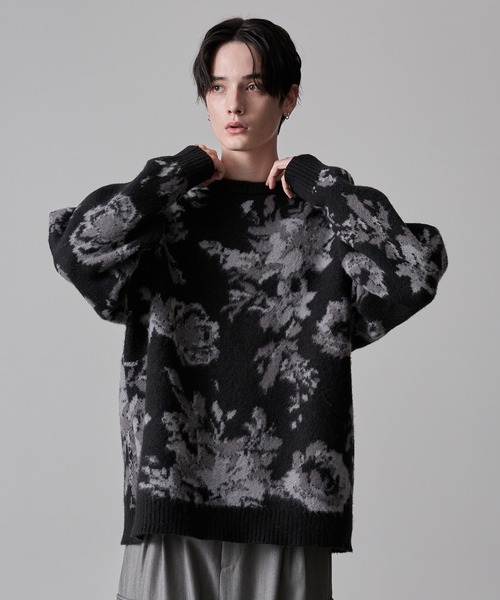「CLEL」 長袖ニット L ブラック メンズ_画像4