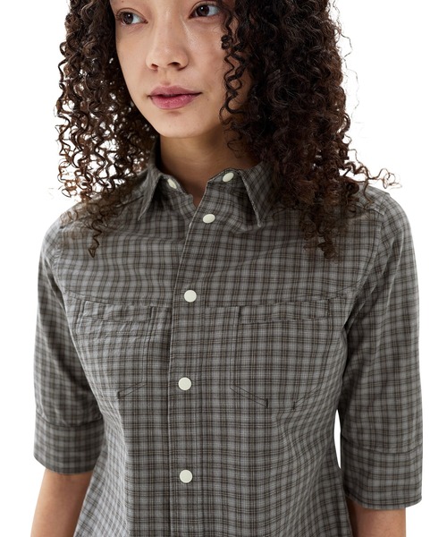 SUNLOVE（サンラブ） ブラウス シャツ W Plaid 3/4 Sleeve Shirt