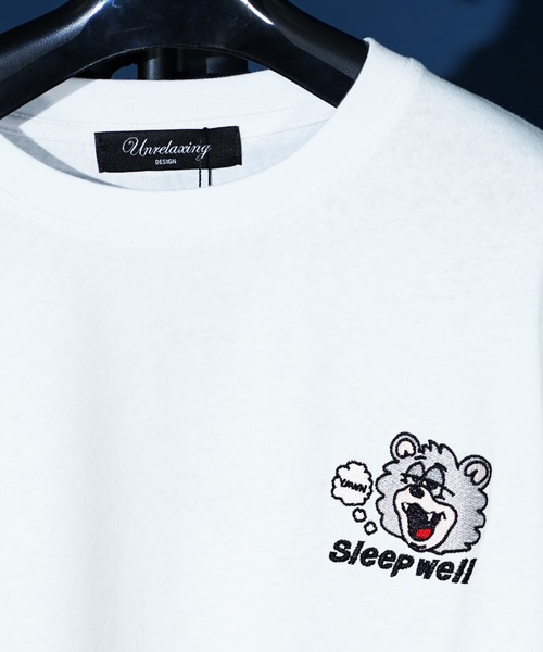 「unrelaxing」 長袖Tシャツ LARGE ホワイト メンズ_画像3