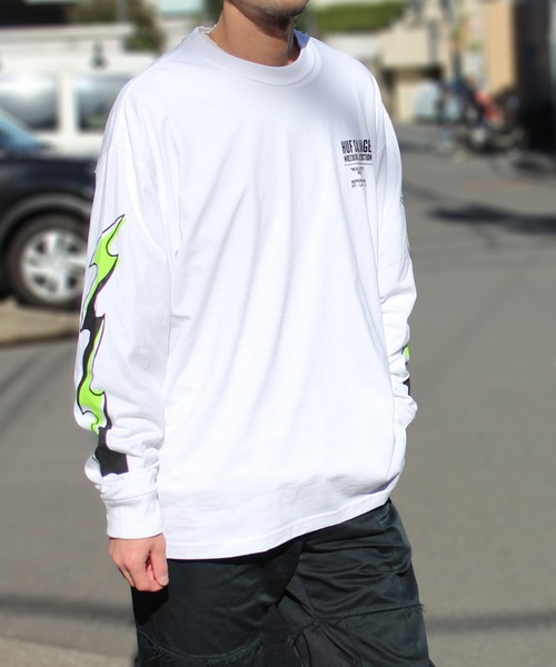 「HUF」 長袖Tシャツ L ホワイト メンズ_画像3