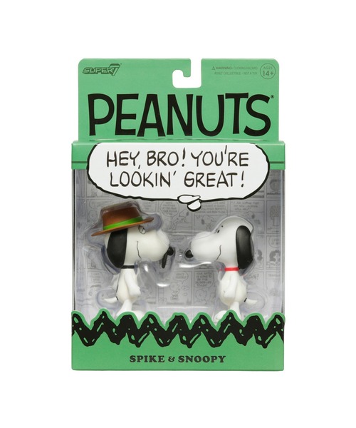 未開封 スーパー7 スヌーピー ピーナッツ フィギュア 2個　アメリカン雑貨 PEANUTS フィギュア Super7 PEANUTS Snoopy ＆ Spike 2-Pack スーパー7