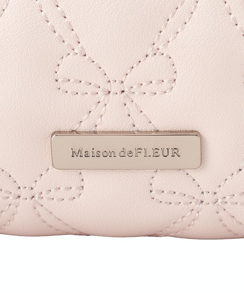Maison de FLEUR（メゾンドフルール） ポーチ リボンキルティング 