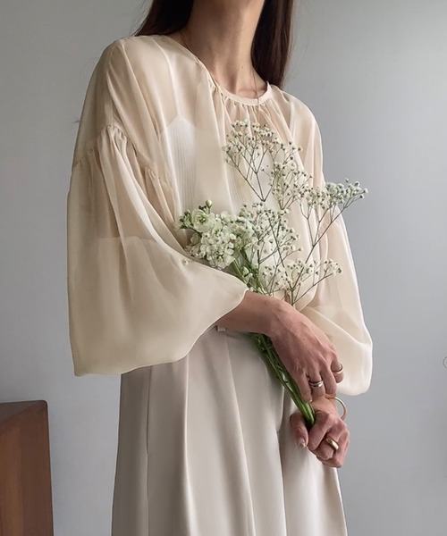 「FILLOU」 長袖ブラウス MEDIUM ブラウン系その他 レディース_画像3