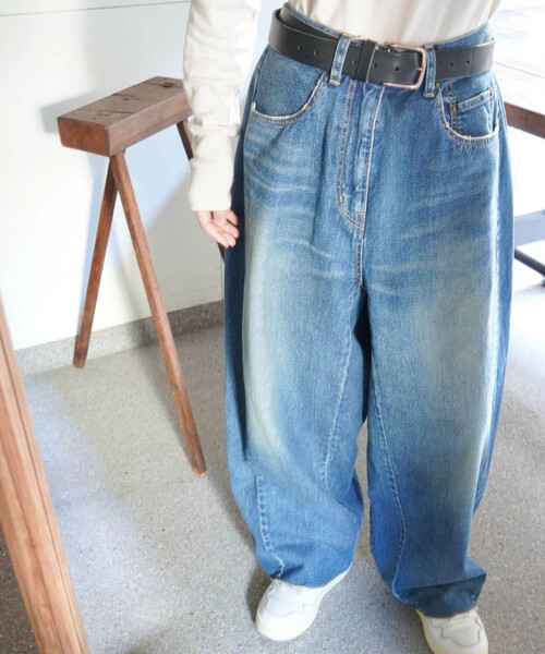 「JOURNAL STANDARD LUXE」 デニムパンツ MEDIUM ブルー レディース_画像2