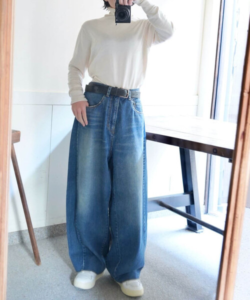 「JOURNAL STANDARD LUXE」 デニムパンツ MEDIUM ブルー レディース_画像3