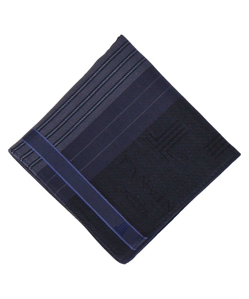 LANVIN en Bleu ハンカチ 先染めハンカチ メンズ レディース