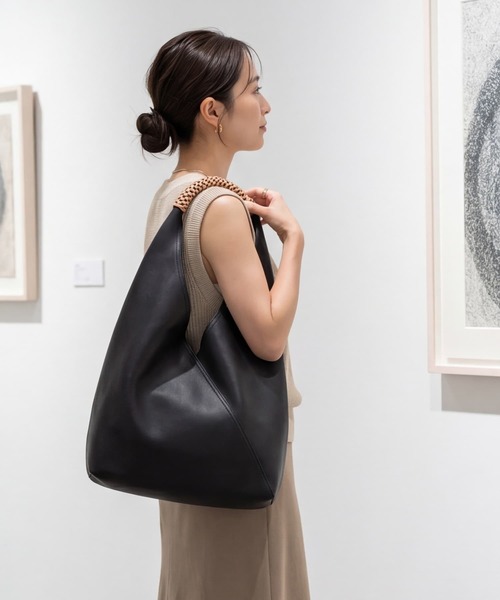 トートバッグ 「DELI by」本革クレセントホーボーバッグ レディースの画像