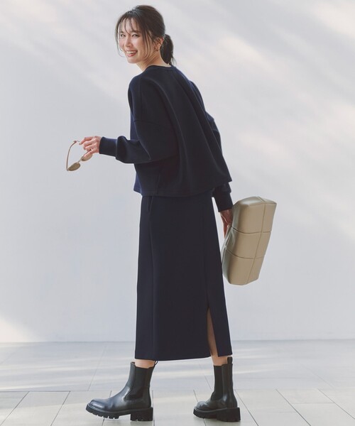 「UNFILO」 長袖カットソー MEDIUM ネイビー レディース_画像5