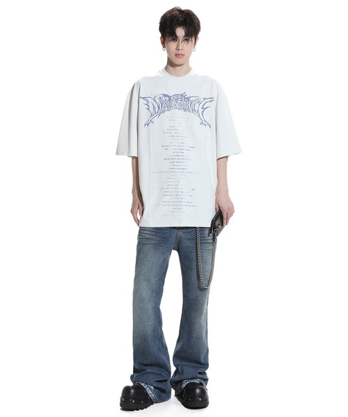 「MASONPRINCE」 半袖Tシャツ S ダークグレー メンズ_画像2
