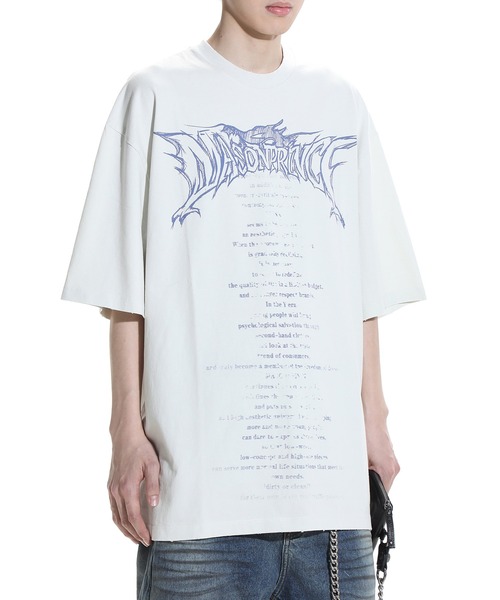 「MASONPRINCE」 半袖Tシャツ S ダークグレー メンズ_画像3