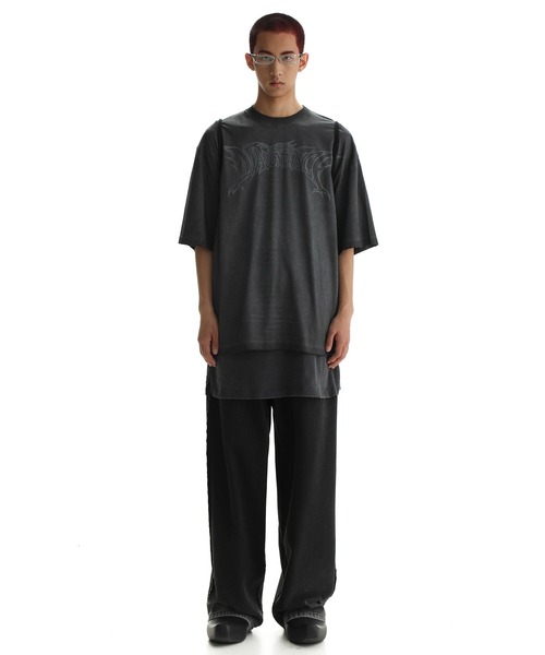 「MASONPRINCE」 半袖Tシャツ S ダークグレー メンズ_画像6