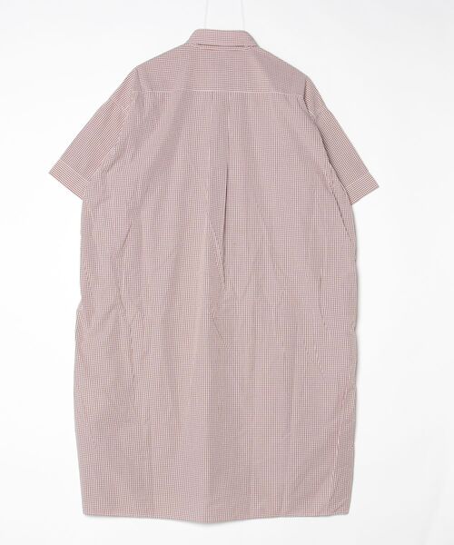 Danton（ダントン） チェック柄シャツワンピース 36 ブラウン