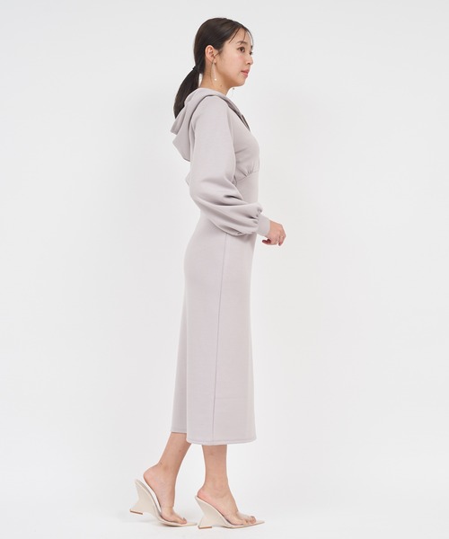 「ROYAL PARTY」 長袖ワンピース FREE グレー レディース_画像6