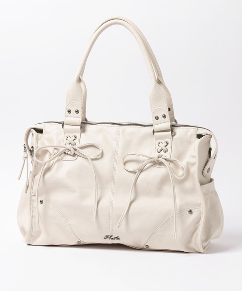 Heather（ヘザー） トートバッグ 「PC収納可」LACE UP リボンボストン