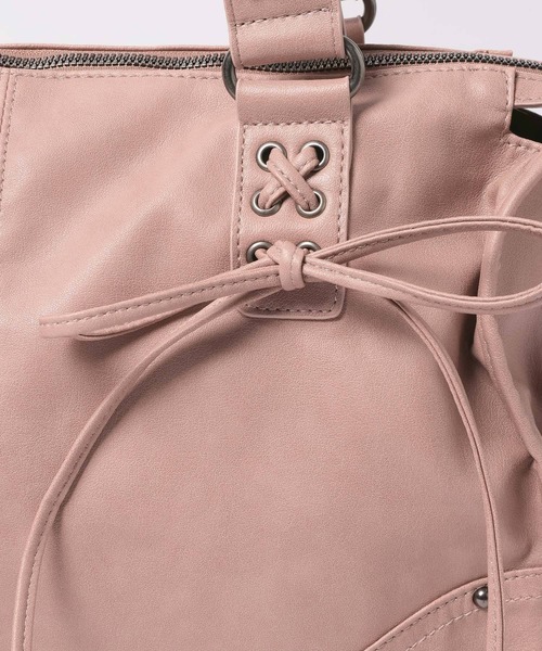 Heather（ヘザー） トートバッグ 「PC収納可」LACE UP リボンボストン