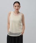 タンクトップ ノースリーブ メッシュタンクトッ...の詳細画像1