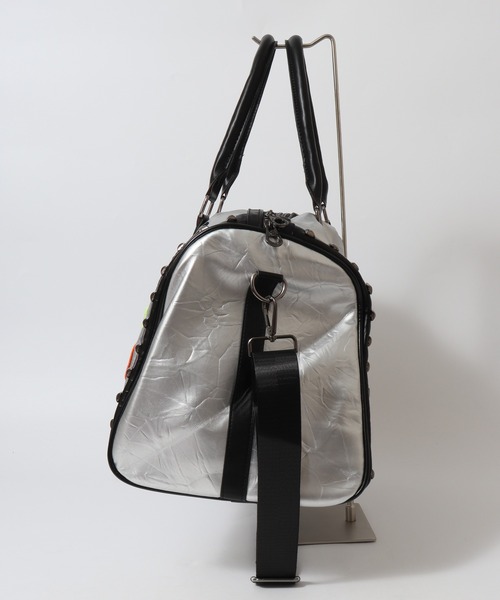 希少レアモデル　sacai porter ドラムバッグ　ボストンバッグ　黒 Crossi スポーツバッグ ワッペンデザイン2WAYボストンバッグドラム型大
