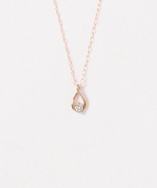 con affetto K18 メダルペンダントネックレス con affetto ネックレス K18ダイヤデザインネックレス レディース