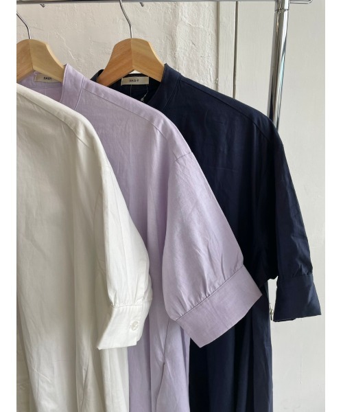 美品 ケイシラハタ Styling/ バンドカラー フレアシャツワンピース 黒 楽天市場】バンドカラー ワンピースの通販