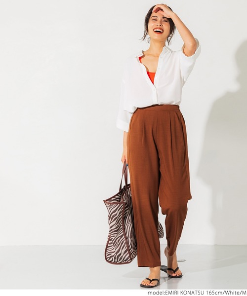 シャツ+ブラウス(長袖+七分) coca コカ coca 七分袖フレアブラウス （Stripe） - ファッション通販 d fashion