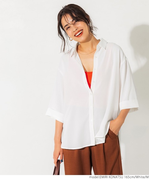 シャツ+ブラウス(長袖+七分) coca コカ coca 七分袖フレアブラウス （Stripe） - ファッション通販 d fashion