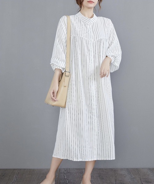 ワンピース シャツワンピース ストライプロング シャツワンピース Zozotown Paypayモール店 通販 Paypayモール