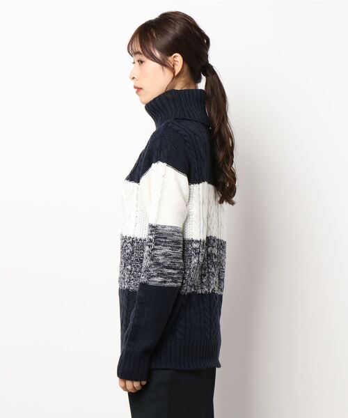 Bling Leads ニット セーター 「Bling leads」5ゲージケーブル編み