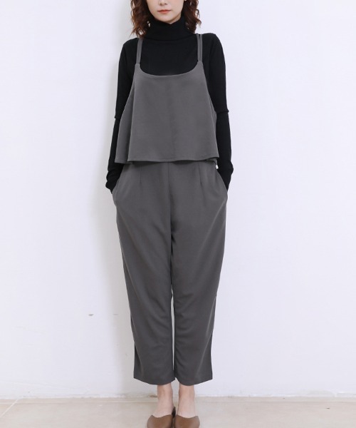 美品オールインワン サロペット オーバーオール PROPORTION BODY DRESSING サロペット オーバーオール リボン