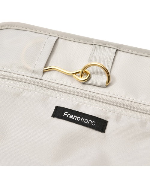 Francfranc ポーチ キルティング リムーバブルポーチ グレー