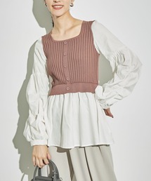 ANAP（アナップ） tシャツ コンビトップス「親子お揃い」 レディース