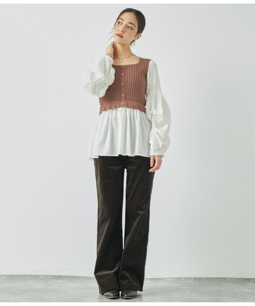 ANAP（アナップ） tシャツ コンビトップス「親子お揃い」 レディース